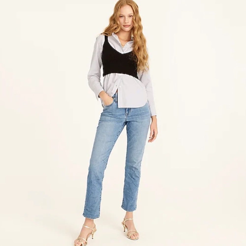 J. Crew NWT Slim Boyfriend Jean in Darcy Bay‎ Wash